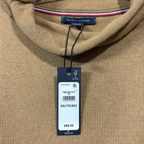 Tommy Hilfiger, Plus Size Long Sleeve Knit Turtleneck, XXL, Tan - Picture 5 of 10